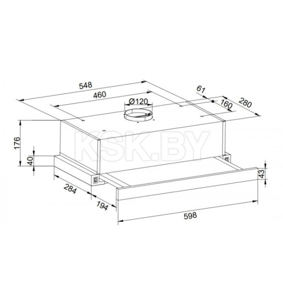 Вытяжка кухонная ZORG SLIM 850 60 M белая (SLIM 850 60 M WH) 