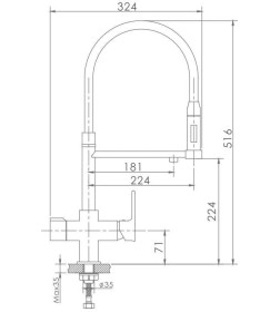 Смеситель для кухни Haiba HB76854, хром