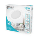 Светильник встраиваемый LED 13W 1100m 4000K 170-260V IP20 145х26 мм круг (белый) Gauss Elementary Downlight 997420212 (997420212) 
