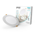 Светильник встраиваемый LED 18W 1600lm 4000K 170-260V IP20 170х26 мм круг (белый) Gauss Basic Downlight 9030420218 (9030420218) 
