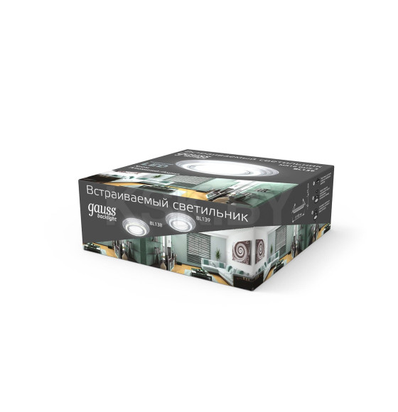 Светильник Gauss Backlight BL139 Круглый Хром. Gu5.3, 3W, LED 4000K  (BL139) 
