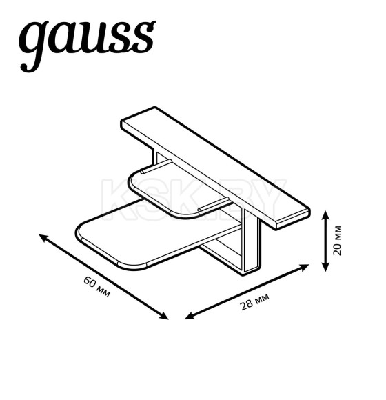 Заглушка для встраиваемого трекового шинопровода (белый) Gauss TR144 (TR144) 