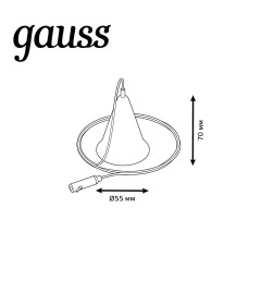 Комплект подвесов для трековых шинопроводов (черный) Gauss TR119