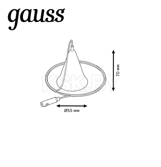 Комплект подвесов для трековых шинопроводов (черный) Gauss TR119 (TR119) 