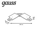 Коннектор для встраиваемых трековых шинопроводов гибкий (черный) Gauss TR141 (TR141) 