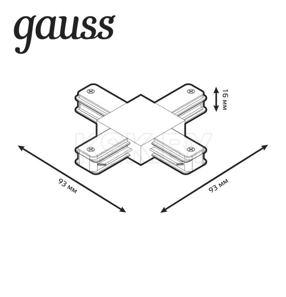 Коннектор для трековых шинопроводов (черный) Gauss TR111 (TR111) 