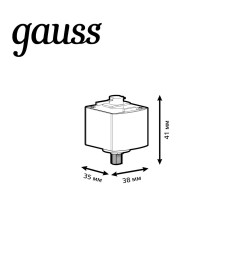 Адаптер для подключения светильника к трековой системе (черный) Gauss TR124