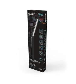 Светильник настольный GTL501 10W 600lm 3000-6000K 170-265V диммируемый Qi USB LED (черный) Gauss Qplus GT5012