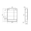 Шкаф зеркальный  Домино LOKO 60 DLK1407HZ (DLK1407HZ) 