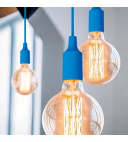 Светильник подвесной E27 1 м (голубой) Gauss Decor PL014