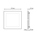 Светильник встраиваемый ультратонкий IP20 12W, 4000K 880лм Ø155 мм, 170х170х22 мм, квадратный Gauss 940111212 (940111212) 