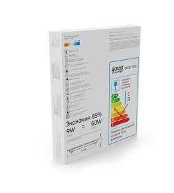 Светильник встраиваемый ультратонкий IP20 9W, 6500K 750лм Ø130 мм, 145х22 мм, круглый Gauss 939111309