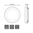 Светильник встраиваемый 12+4W, LED 4000K, 1200лм, 193х31 мм, Ø160 мм круг Gauss Bubbles BL319 (BL319) 