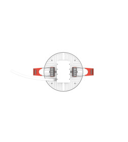 Светильник встраиваемый 9W, 800lm, 4000K, Ø85mm, монтаж 55-75 мм, круг Gauss Elementary Adj. Frameless 9034460209