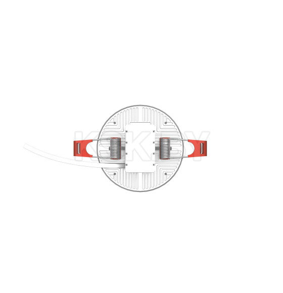 Светильник встраиваемый 9W, 800lm, 4000K, Ø85mm, монтаж 55-75 мм, круг Gauss Elementary Adj. Frameless 9034460209 (9034460209) 