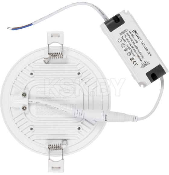 Светильник встраиваемый LED 12W 1200lm 4000K 85-265V IP20 120х27 мм круг Gauss Frameless 967511212 (967511212) 