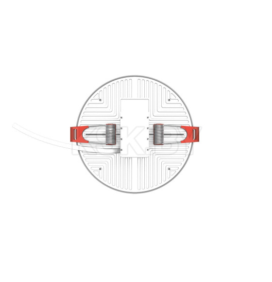 Светильник встраиваемый 17W, 1600lm,4000K, Ø119 мм, монтаж 55-95, круг Gauss Elementary Adj. Frameless 9034460218 (9034460218) 