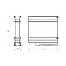 Корзина Карго-мини 2-ур.15,скрыт.монтажа с доводчиком,хром,с 3D регулировкой (36027) 