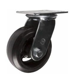 Поворотная колесная опора, черная резина D100 SCd 42
