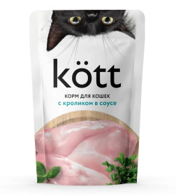 Корм для кошек с Кроликом в соусе ТМ "Kott" (пауч-пакет) 75г