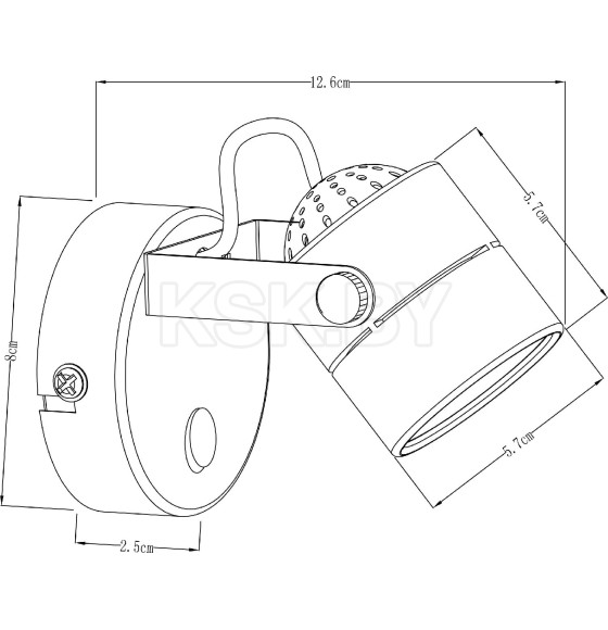 Спот Arte Lamp LENTE A1310AP-1BK (A1310AP-1BK) 