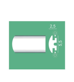 Молдинг для скрытого освещения М010, 55х25 MZ-055