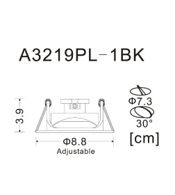 Светильник встраиваемый точечный Arte Lamp ACCENTO A3219PL-1BK