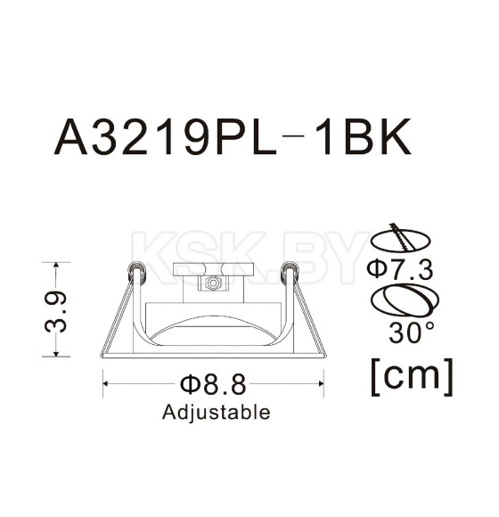 Светильник встраиваемый точечный Arte Lamp ACCENTO A3219PL-1BK (A3219PL-1BK) 