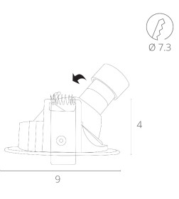 Светильник встраиваемый точечный Arte Lamp ACCENTO A3219PL-1BK