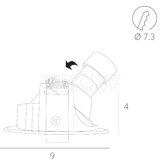 Светильник встраиваемый точечный Arte Lamp ACCENTO A3219PL-1BK (A3219PL-1BK) 