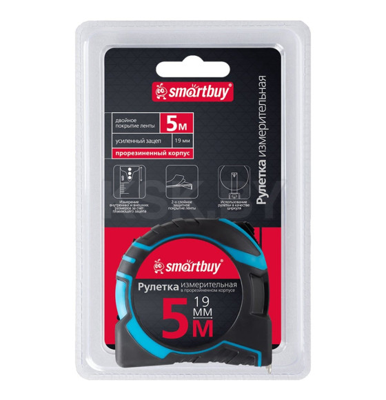 Рулетка  5м х 19мм SmartbuyTools SBT-MTP-519P4 (SBT-MTP-519P4) 