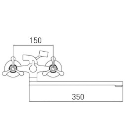 Смеситель для ванны Gross Aqua Yota, 7088039C-35L(F)