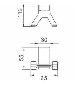 Крючок для ванной комнаты Haiba HB8805-2, хром