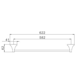 Полотенцедержатель Haiba HB8501, хром