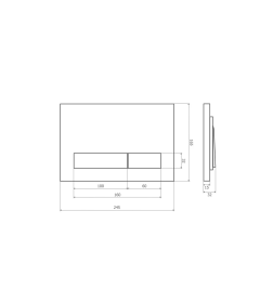 Кнопка для инсталляции Axus 097HDC (хром)