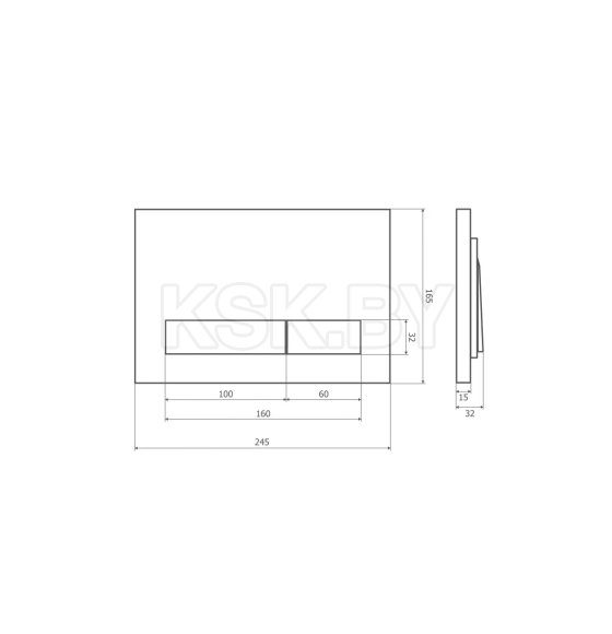 Кнопка для инсталляции Axus 097HDC (хром) (097HDC) 