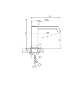 Смеситель для раковины Haiba HB10575-7, черный