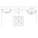 Умывальник накладной 41,5x41,5 см (квадратный) Bravat C22327W-ENG (C22327W-ENG) 