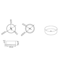 Умывальник накладной 42x42 см Bravat Affability C22284W-ENG