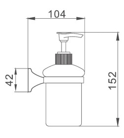 Дозатор жидкого мыла Haiba HB8527, хром