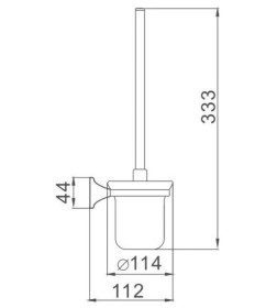 Ершик Haiba HB8510, хром