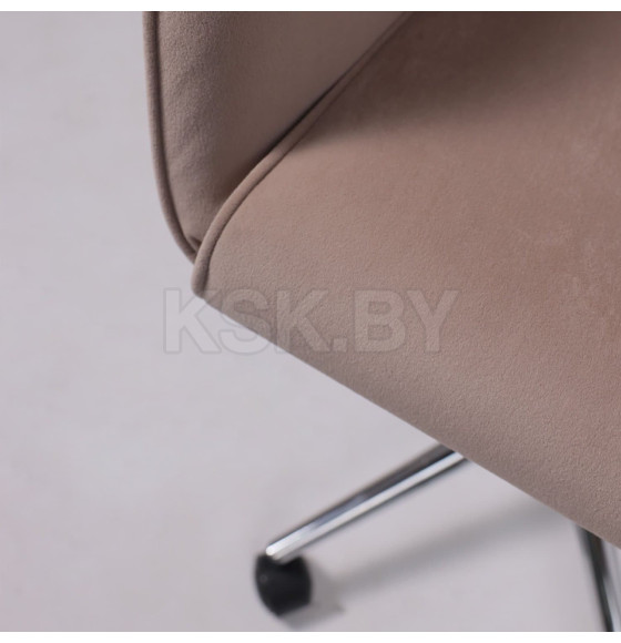 Кресло поворотное BELLA XL chrome, Kiton 714 Powder, велюр/пудровый (116124) 