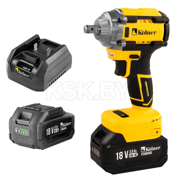 Гайковерт аккумуляторный Kolner KWI 18-280BLV-2K (8022300044)