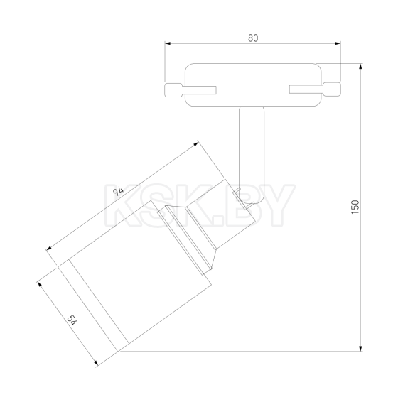 Трековый светодиодный светильник Molly Черный 7W 4200K (LTB31) ES (a043140) 