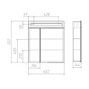 Шкаф зеркальный Домино. Аврора 60 см. с подсветкой LED (DV8005HZ) 
