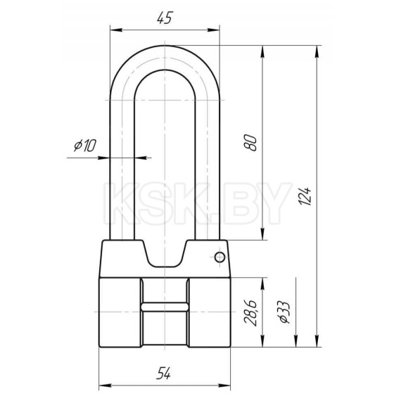 Замок навесной Зенит ВС 4A.01 (БП-00011563) 