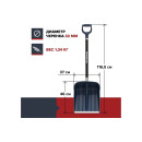 Лопата снеговая с алюминиевым черенком FACHMANN 370х450х1165мм 05.015 (05.015) 
