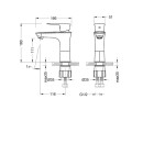 Смеситель для умывальника монолитный, хром LM0206C (LM0206C) 