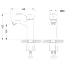 Смеситель для умывальника монолитный, хром LM0406C (LM0406C) 