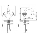 Смеситель для умывальника монолитный, хром LM2506C (LM2506C) 